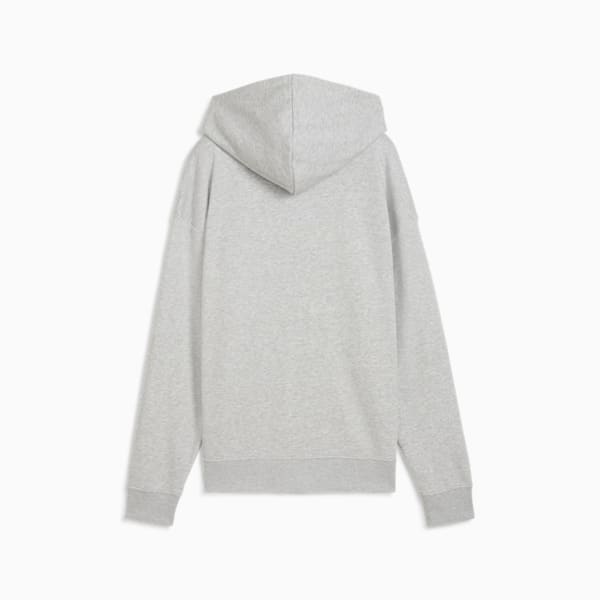 Chandail à capuchon en tissu bouclette confortable à fermeture éclair entière Essentials Small avec logo n<sup>o</sup> 1 Femme, Light Gray Heather, extralarge